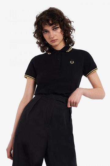 Dámské Polo Triko Fred Perry G12 Černé | CZ 1091JPQJ